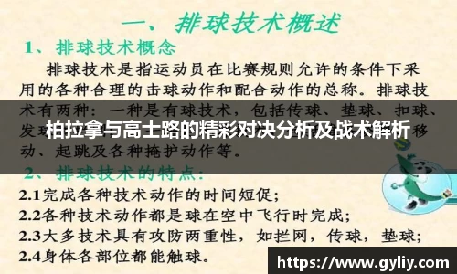 柏拉拿与高士路的精彩对决分析及战术解析