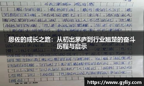 恩佐的成长之路：从初出茅庐到行业翘楚的奋斗历程与启示